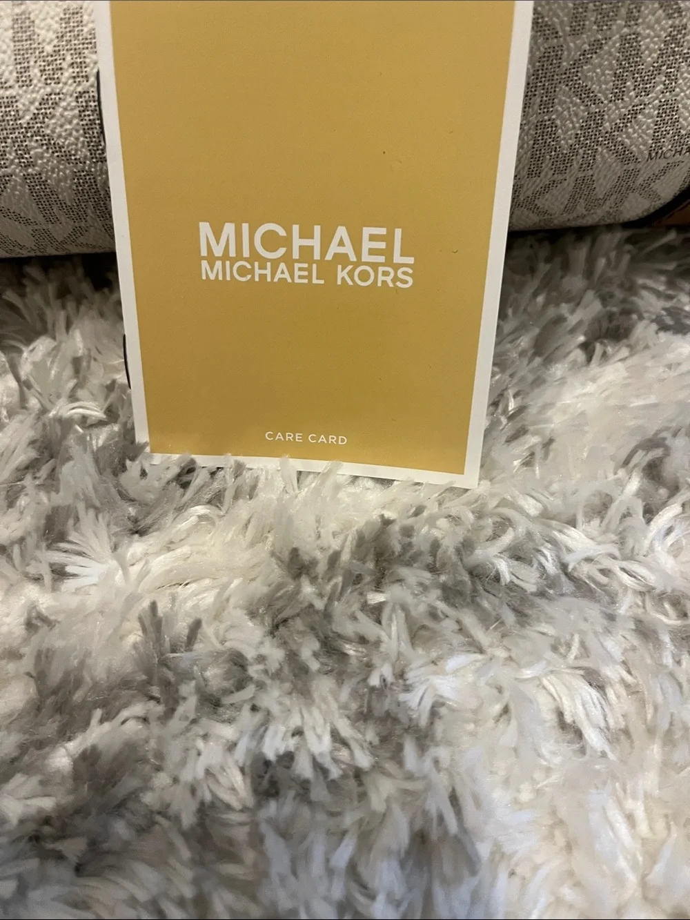 Michael Kors Cream and Brown Signature Travel Duffel